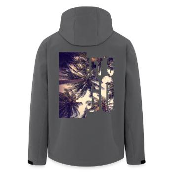 Lets Go To The Beach / Palmen / Let's Go / Sun - Recycelte Männer Softshell-Jacke von Stanley/Stella - Anthrazit - Hinten - AI Model Male 185 light (185cm)