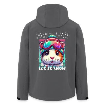 Meerschweinchen Skifahren Skiurlaub Winter Süß - Recycelte Männer Softshell-Jacke von Stanley/Stella - Anthrazit - Hinten - AI Model Male 185 light (185cm)