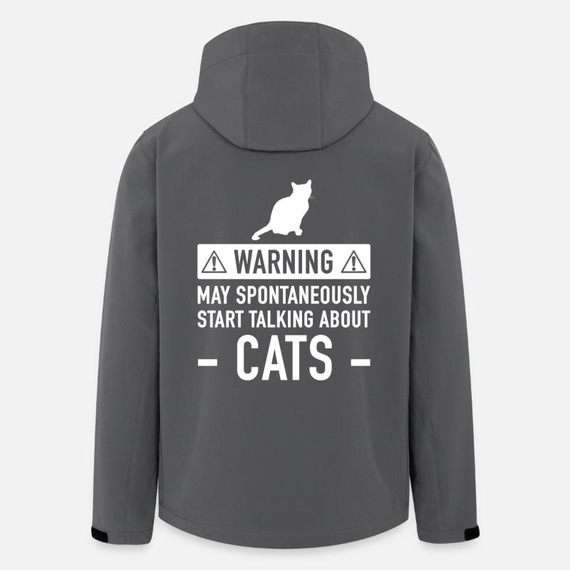 Lustige Katzen-Geschenk-Idee - Recycelte Männer Softshell-Jacke von Stanley/Stella - Anthrazit