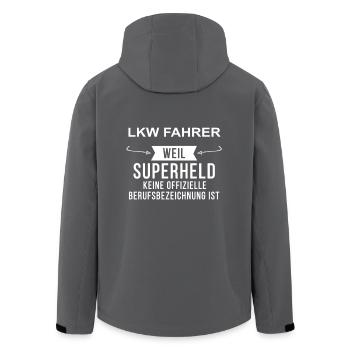 LKW FAHRER - Recycelte Männer Softshell-Jacke von Stanley/Stella - Anthrazit - Hinten - AI Model Male 185 light (185cm)