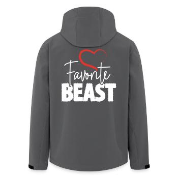 Favorite Beast - Recycelte Männer Softshell-Jacke von Stanley/Stella - Anthrazit - Hinten - AI Model Male 185 light (185cm)