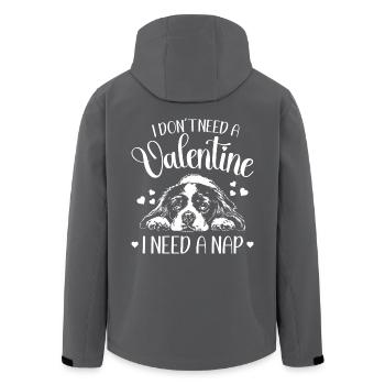 Cavalier King Charles Spaniel Valentine Wilsigns - Recycelte Männer Softshell-Jacke von Stanley/Stella - Anthrazit - Hinten - AI Model Male 185 light (185cm)