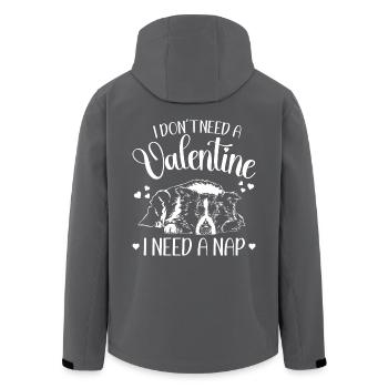 Border Collie Valentinstag Hunde Hund Wilsigns - Recycelte Männer Softshell-Jacke von Stanley/Stella - Anthrazit - Hinten - AI Model Male 185 light (185cm)