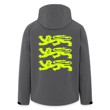 3 Lions - Recycelte Männer Softshell-Jacke von Stanley/Stella - Anthrazit - Hinten - AI Model Male 185 light (185cm)