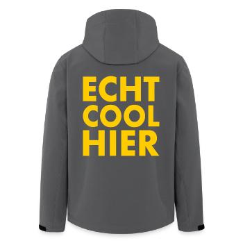 Echt cool hier - Recycelte Männer Softshell-Jacke von Stanley/Stella - Anthrazit - Hinten - AI Model Male 185 light (185cm)