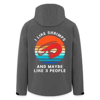 Krabbe Languste Meeresfrüchte Shrimp - Recycelte Männer Softshell-Jacke von Stanley/Stella - Anthrazit - Hinten - AI Model Male 185 light (185cm)