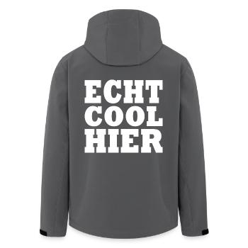 Echt cool hier - Recycelte Männer Softshell-Jacke von Stanley/Stella - Anthrazit - Hinten - AI Model Male 185 light (185cm)