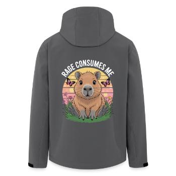 Capybara-Wut Verschlingt Mich - Recycelte Männer Softshell-Jacke von Stanley/Stella - Anthrazit - Hinten - AI Model Male 185 light (185cm)
