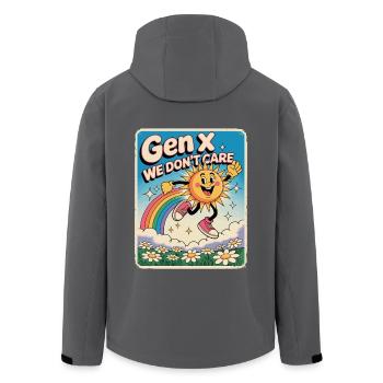 Gen X ist uns egal - Recycelte Männer Softshell-Jacke von Stanley/Stella - Anthrazit - Hinten - AI Model Male 185 light (185cm)