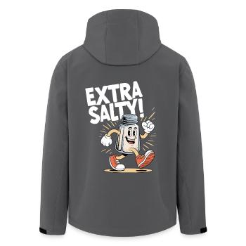 Lustig Extra Salzig - Recycelte Männer Softshell-Jacke von Stanley/Stella - Anthrazit - Hinten - AI Model Male 185 light (185cm)