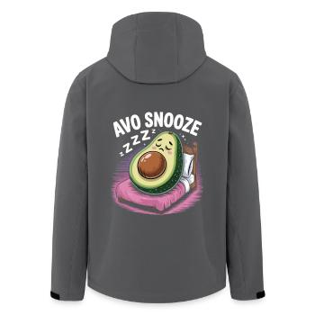 Faule Avocado Schlafen - Recycelte Männer Softshell-Jacke von Stanley/Stella - Anthrazit - Hinten - AI Model Male 185 light (185cm)