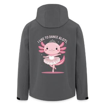 Axolotl Balletttänzer - Recycelte Männer Softshell-Jacke von Stanley/Stella - Anthrazit - Hinten - AI Model Male 185 light (185cm)