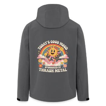 Die heutige Gute Laune Gesponsert von Thrash Metal - Recycelte Männer Softshell-Jacke von Stanley/Stella - Anthrazit - Hinten - AI Model Male 185 light (185cm)