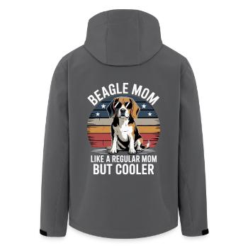Beagle-Mutter Wie Eine Normale Mutter, Aber Cooler - Recycelte Männer Softshell-Jacke von Stanley/Stella - Anthrazit - Hinten - AI Model Male 185 light (185cm)