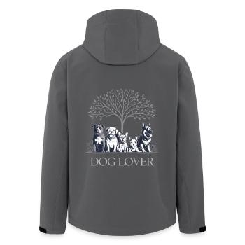 Hundefreund - Recycelte Männer Softshell-Jacke von Stanley/Stella - Anthrazit - Hinten - AI Model Male 185 light (185cm)