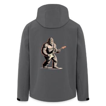 Bigfoot E-Gitarre - Recycelte Männer Softshell-Jacke von Stanley/Stella - Anthrazit - Hinten - AI Model Male 185 light (185cm)