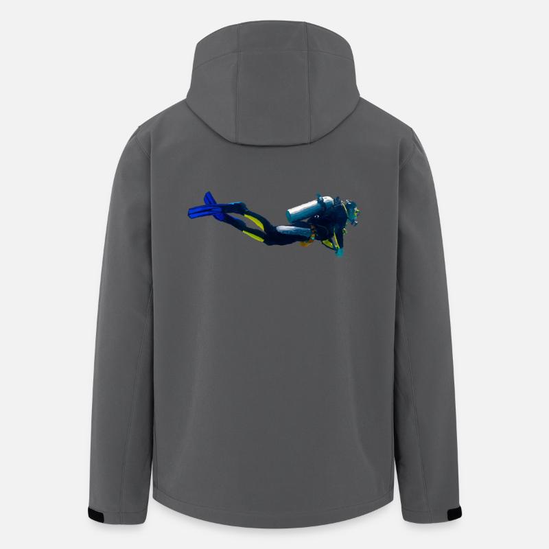 Diver - Recycelte Männer Softshell-Jacke von Stanley/Stella - Anthrazit