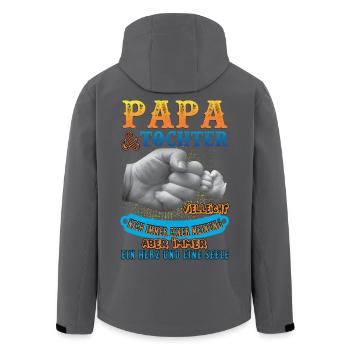 papa und tochter - Recycelte Männer Softshell-Jacke von Stanley/Stella - Anthrazit - Hinten - AI Model Male 185 light (185cm)