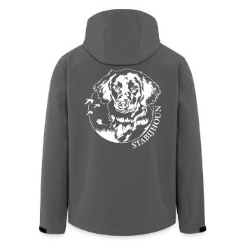 Stabijhoun Jagdhund Jäger Jagdhunde Jagd Wilsigns - Recycelte Männer Softshell-Jacke von Stanley/Stella - Anthrazit - Hinten - AI Model Male 185 light (185cm)