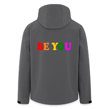 Be you - Recycelte Männer Softshell-Jacke von Stanley/Stella - Anthrazit - Hinten - AI Model Male 185 light (185cm)