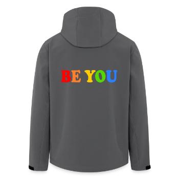 Be you - Recycelte Männer Softshell-Jacke von Stanley/Stella - Anthrazit - Hinten - AI Model Male 185 light (185cm)