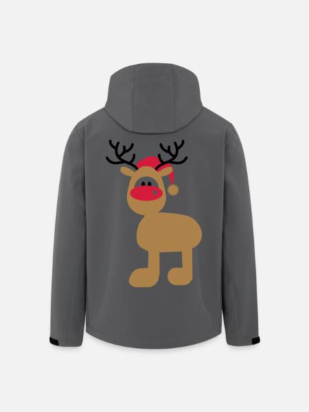 Noël - Veste softshell homme en polyester recyclé Stanley/Stella - charbon