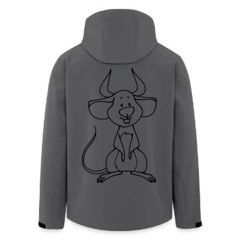 Souris du diable - Veste softshell homme en polyester recyclé Stanley/Stella - charbon - Dos - AI Model Male 185 light (185cm)
