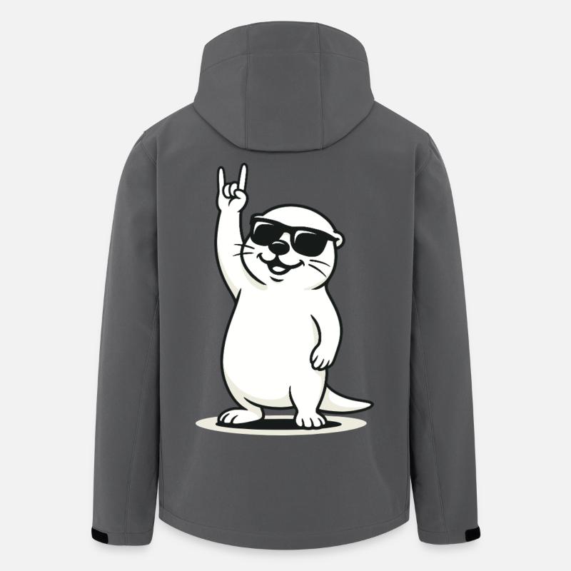 Rockin' Otter - Recycelte Männer Softshell-Jacke von Stanley/Stella - Anthrazit