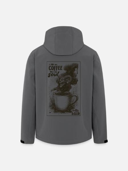 Café et âme - Veste softshell homme en polyester recyclé Stanley/Stella - charbon