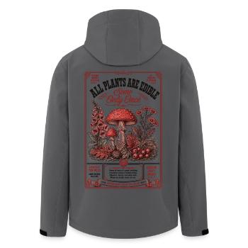 Urban Gardening Plants Are Edible Some Only Once - Men’s Recycled Softshell Jacket by Stanley/Stella - anthracite - Back - AI Model Male 185 light (185cm)