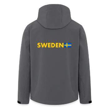 Schweden - Recycelte Männer Softshell-Jacke von Stanley/Stella - Anthrazit - Hinten - AI Model Male 185 light (185cm)