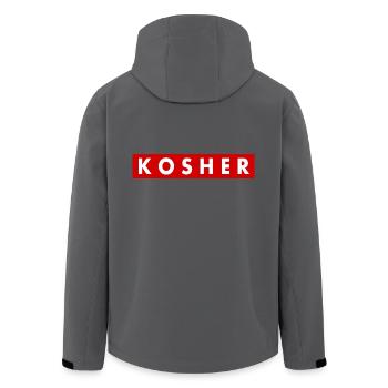 Kosher - Recycelte Männer Softshell-Jacke von Stanley/Stella - Anthrazit - Hinten - AI Model Male 185 light (185cm)