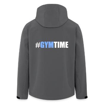 Gym time - Recycelte Männer Softshell-Jacke von Stanley/Stella - Anthrazit - Hinten - AI Model Male 185 light (185cm)