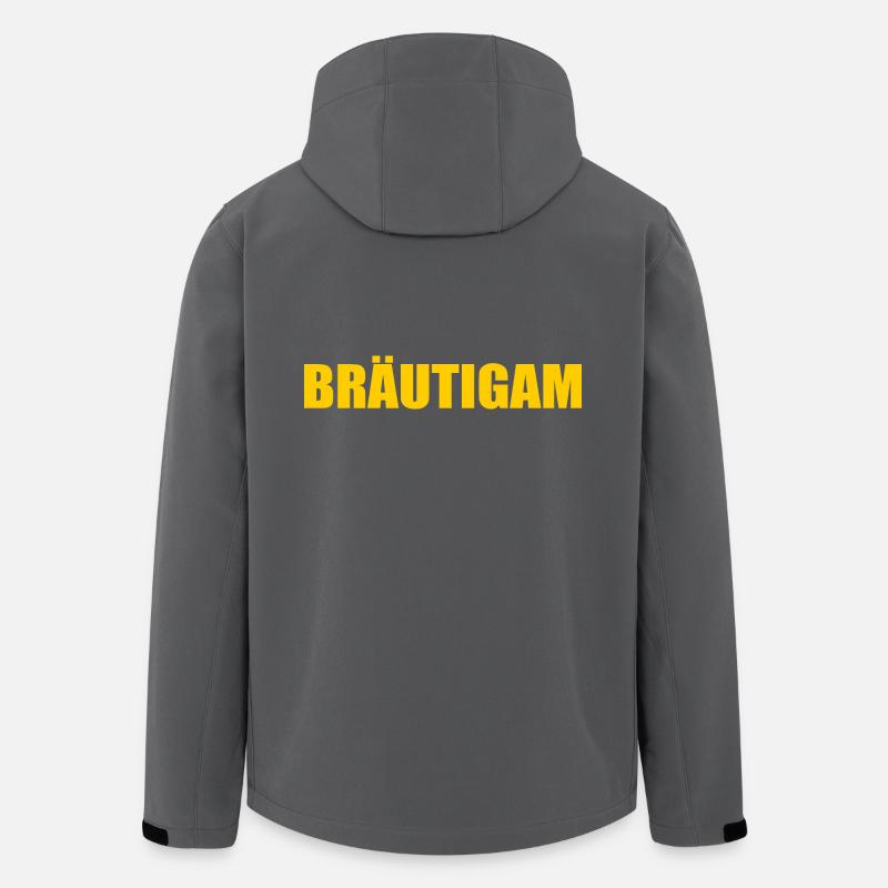 bräutigam - Recycelte Männer Softshell-Jacke von Stanley/Stella - Anthrazit