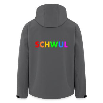 Schwul - Recycelte Männer Softshell-Jacke von Stanley/Stella - Anthrazit - Hinten - AI Model Male 185 light (185cm)