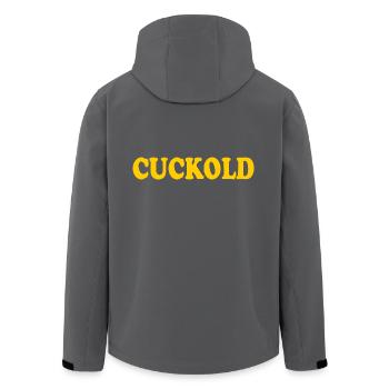 Cuckold - Recycelte Männer Softshell-Jacke von Stanley/Stella - Anthrazit - Hinten - AI Model Male 185 light (185cm)
