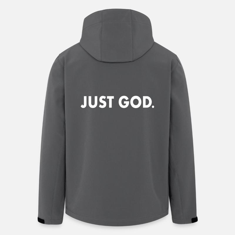 Just god - Recycelte Männer Softshell-Jacke von Stanley/Stella - Anthrazit