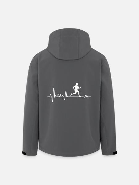 Jogger joggen Herzschlag jogging Fitness Puls EKG - Recycelte Männer Softshell-Jacke von Stanley/Stella - Anthrazit