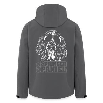 SPRINGER SPANIEL cool - Recycelte Männer Softshell-Jacke von Stanley/Stella - Anthrazit - Hinten - AI Model Male 185 light (185cm)