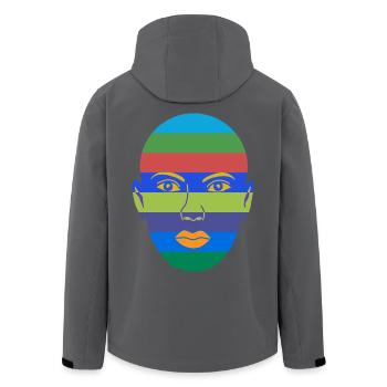 Maskierte Frau - Recycelte Männer Softshell-Jacke von Stanley/Stella - Anthrazit - Hinten - AI Model Male 185 light (185cm)