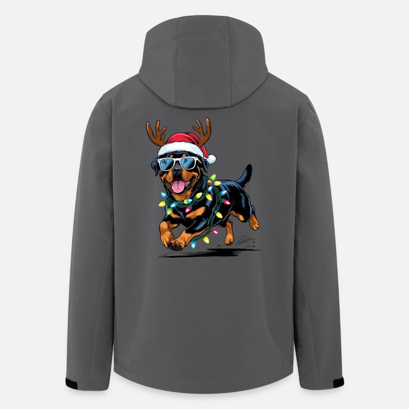 Weihnachts Rottweiler - Recycelte Männer Softshell-Jacke von Stanley/Stella - Anthrazit