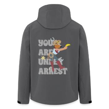 Sheriff Pferd - Recycelte Männer Softshell-Jacke von Stanley/Stella - Anthrazit - Hinten - AI Model Male 185 light (185cm)