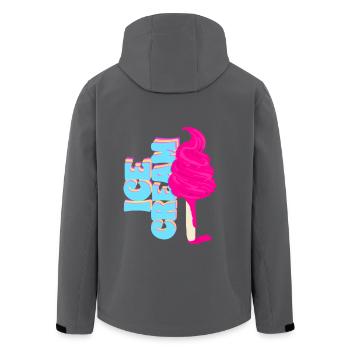 Unwirkliche Eiscreme-Sommerstimmung - Recycelte Männer Softshell-Jacke von Stanley/Stella - Anthrazit - Hinten - AI Model Male 185 light (185cm)