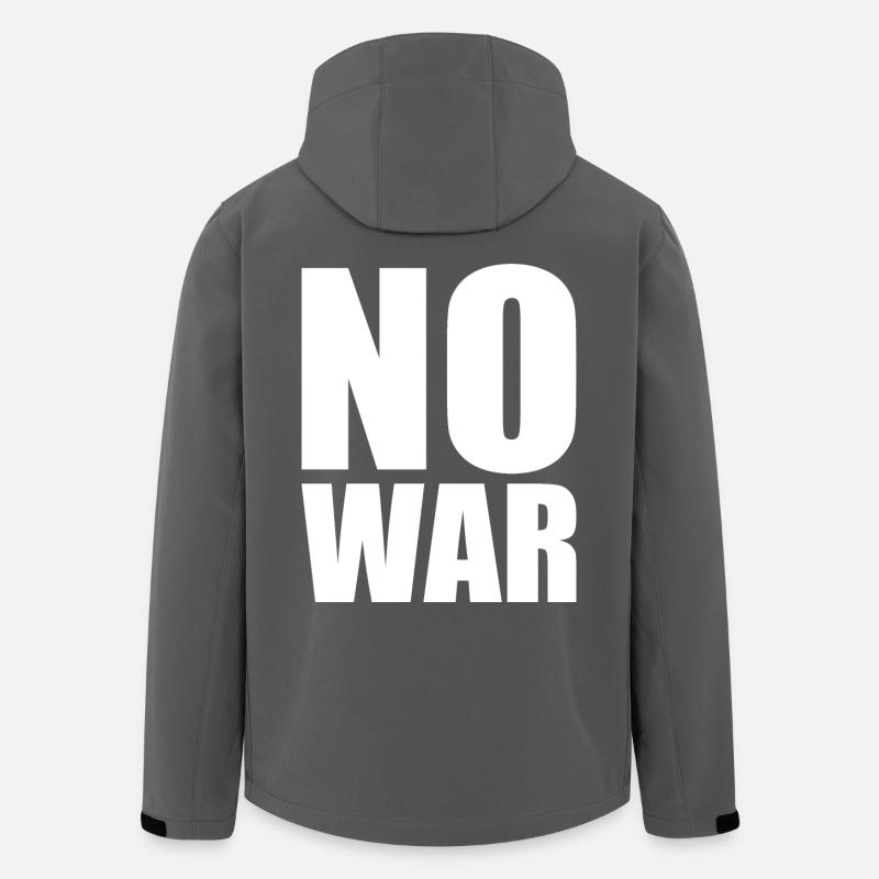 No war - Veste softshell homme en polyester recyclé Stanley/Stella - charbon
