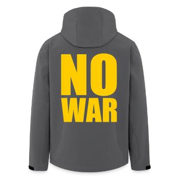 No war - Recycelte Männer Softshell-Jacke von Stanley/Stella - Anthrazit - Hinten - AI Model Male 185 light (185cm)