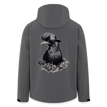 Steampunk Rabe - Recycelte Männer Softshell-Jacke von Stanley/Stella - Anthrazit - Hinten - AI Model Male 185 light (185cm)