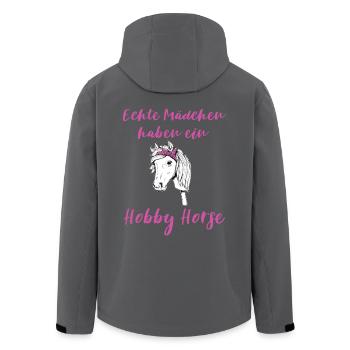 Hobby Horsing Hobby Horse Geschenkidee - Recycelte Männer Softshell-Jacke von Stanley/Stella - Anthrazit - Hinten - AI Model Male 185 light (185cm)
