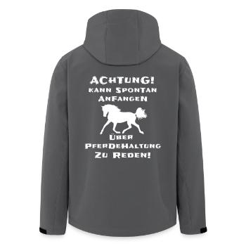 Pferdebesitzer Lustiger Spruch - Recycelte Männer Softshell-Jacke von Stanley/Stella - Anthrazit - Hinten - AI Model Male 185 light (185cm)