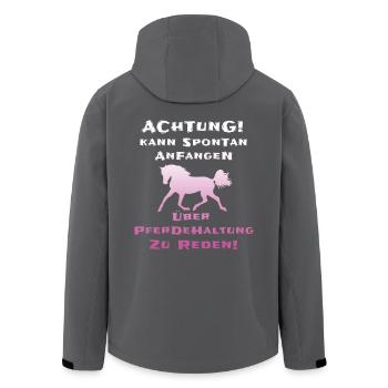 Pferdebesitzer Lustiger Spruch - Recycelte Männer Softshell-Jacke von Stanley/Stella - Anthrazit - Hinten - AI Model Male 185 light (185cm)
