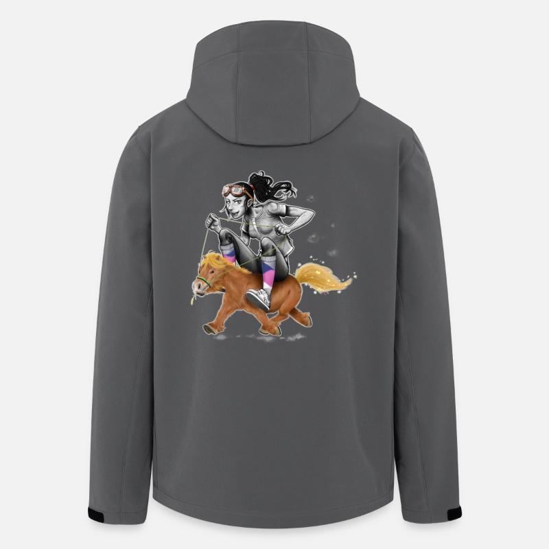 Ponymädchen V2 - 2022 - Recycelte Männer Softshell-Jacke von Stanley/Stella - Anthrazit